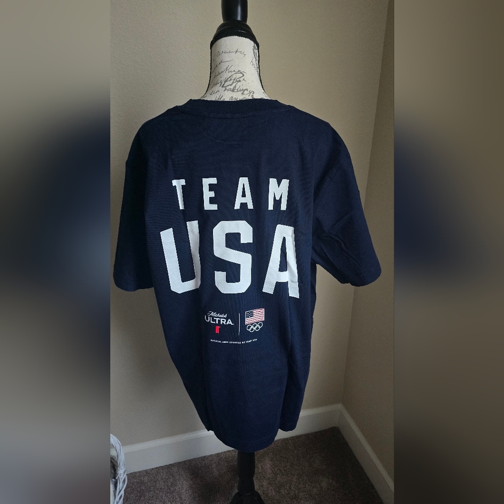 Michelob Ultra OLYMPICS TEAM USA Navy Graphic T-Shirt large